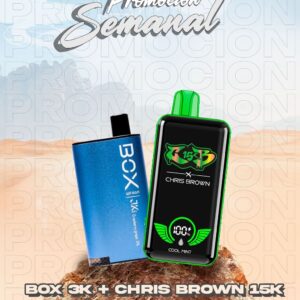 Chris Brown Vapes 15000 Puffs Dispositivo de vape desechable recargable – 5%