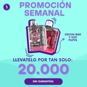 Orion Bar 7500 Puffs Vape recargable 5% - Sin Garantía